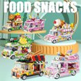 thumbnail image 4 of Bloques de construcción de tamaño pequeño para niños y niñas, con forma de camión de comida y helados, para acampar, creativos, bricolaje, 4 of 5
