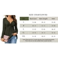 thumbnail image 4 of Sherrylily Women V-Neck Front Knotted Blouse Shirt Long Sleeve Elegant Casual T-Shirt Pullover Tops, 4 of 4