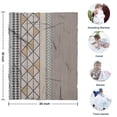 thumbnail image 4 of Beige Geometric Triangle Stripe Pattern Blanket,Comfortable Soft Flannel Throw Blanket,All Season,Warm Lightweight Blankets for Sofa Bed Couch Living Room Chair,30"x40", 4 of 4