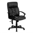 thumbnail image 1 of Pemberly Row High Back Massaging Leather Office Chair in Black, 1 of 10