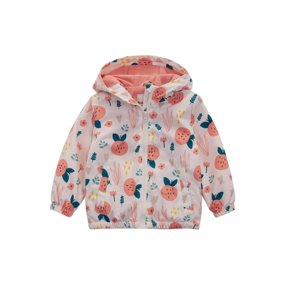 Rokka&Rolla Toddler Girls' Fleece Lined Full Zip Windbreaker Jacket