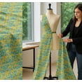 thumbnail image 5 of Soimoi Cotton Voile Fabric Stripe & Buttercup Floral Printed Fabric 1 Yard 56 Inch Wide, 5 of 7