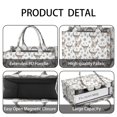 thumbnail image 4 of Large Capacity Tote Bag,White Buffalo Skull Flower Geometric Pattern Handbag Fashion Luxury Tote Bag,15.7"x13"x 5.1" Inches,Laptop Compatible, 4 of 6