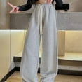 thumbnail image 4 of Otqutp Baggy Sweatpants for Teen Girls Wide Leg Loose Casual Sweat Pant Drawstring Elastic Waist Oversized Athletic Joggers, 4 of 6