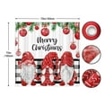 thumbnail image 4 of Christmas Shower Curtain Winter Farmhouse Cute Gnome Shower Curtain Set with Hooks Buffalo Check Plaid Bathroom Decor 72X72in, 4 of 7