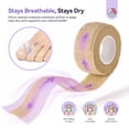 thumbnail image 6 of SAVILAND Toe Treatment Bandage Wrap: Ultra-Stretch Self Adhesive Bandage For Securing Foot Fungal Cream Overnight No Glue Breathable Skin-Toned Self Stick Wrap Shield Discolored Damaged Nails, 6 of 7