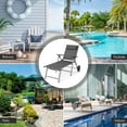 thumbnail image 6 of Gymax Patio Recliner Chair Outdoor Adjustable Folding Chaise Lounge Chair w/ 2 Wheels, 6 of 9