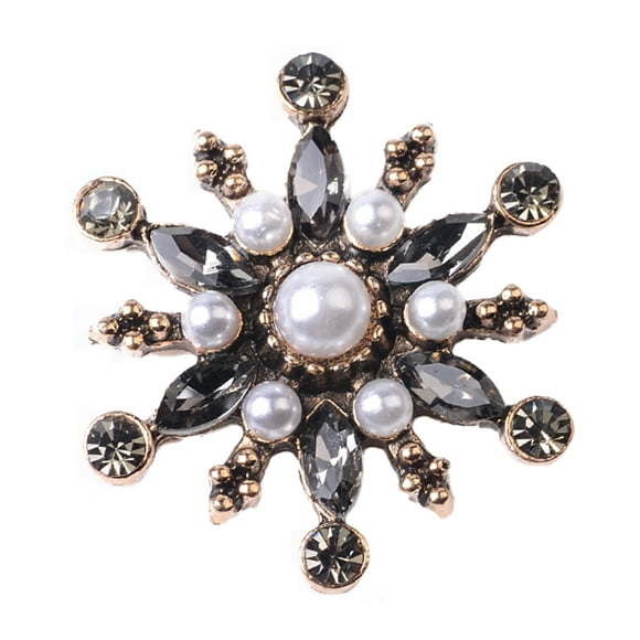 ziyahi Pearl Rhinestone Buttons Metal Shoe Clip Jewelry Decoration DIY Making Finding Art Accessories for Woman Girls Type 2