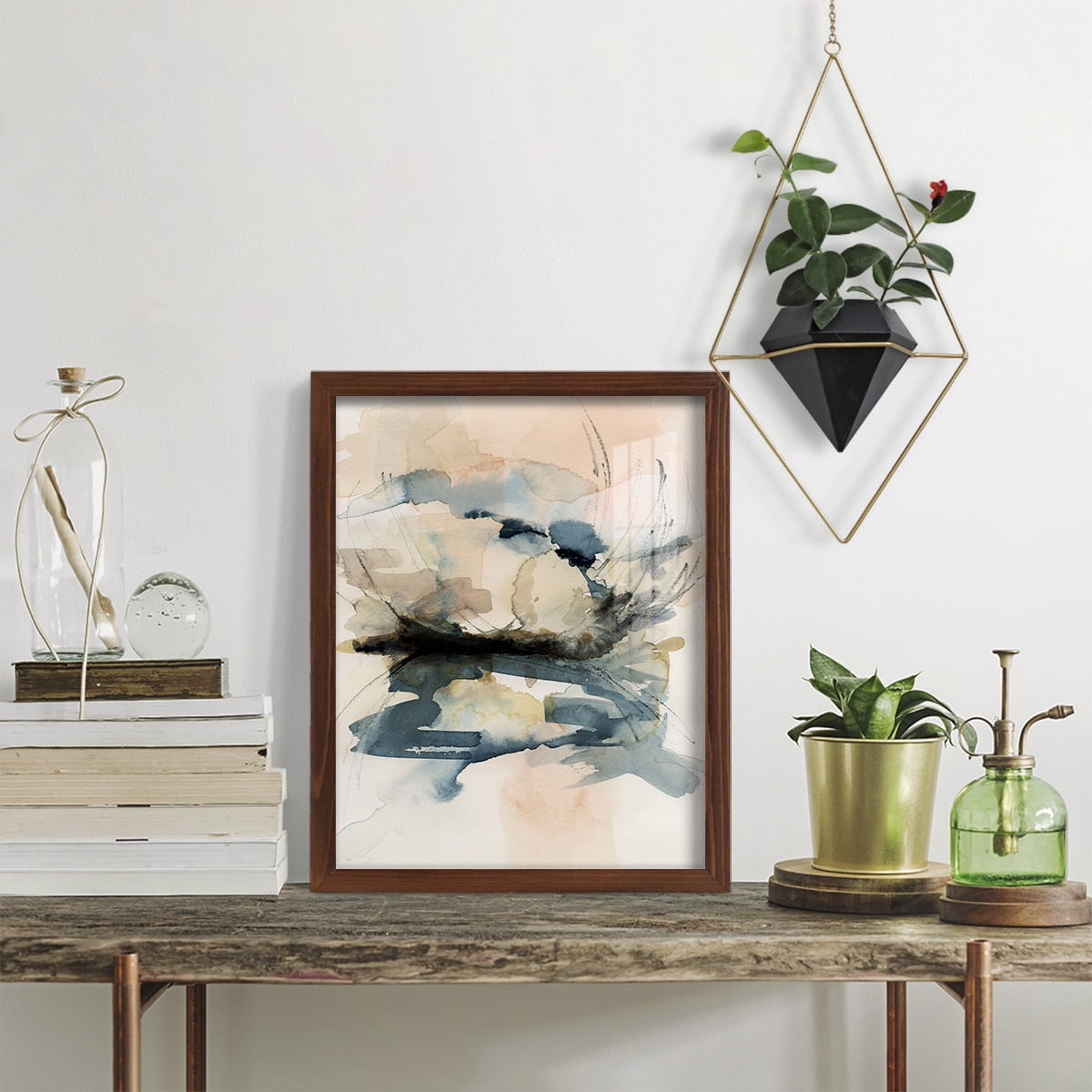 Winter Shoal I - Framed Print w/glass - Chestnut