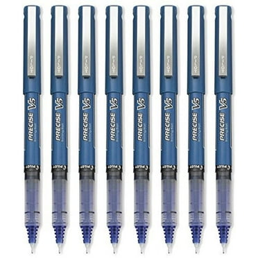 Pilot Precise V5 Stick Rolling Ball Pens, Extra Fine Point, Blue 8-PACK(35335)