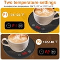 thumbnail image 4 of Coffee Mug Warmer For Desk Auto Shut Off 2 Temperature Settings Beverage Cup Heating Pad 2 Pcs (2pcs ), 4 of 9
