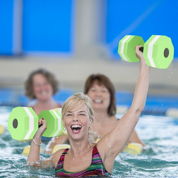 Water Dumbbells for Aquatic Fitness Foam Pool Resistance Weights- Floatation Dumbbells for Aerobics, Swimming Aqua Yoga EVA Training Equipment for Water Workouts Rehabilitation Exercises