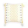 thumbnail image 2 of Boho Yellow Throw Pillow Covers, 18 x 18Inch Mustard Yellow Natural Tufted Tassel Decorative ​Lumbar Pillowcase for Sofa Bed Bedroom Living Room Farmhouse, 2 of 6
