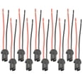 thumbnail image 1 of Yazoeia 10 PCS T10 194 Pre-Wired LED Bulbs Female Socket for LED Bulbs Replacement Sockets Adapter (T10) CJC912-205158, 1 of 5