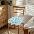 thumbnail image 3 of HELLHERO Flower Print Dining Chair Seat Covers Set of 6, Skin Friendly Chair Covers Seat Slipcovers, Easy to Clean Universal Kitchen Chairs Slipcover, Blue, 3 of 7