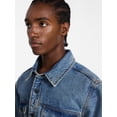 thumbnail image 5 of No Boundaries Denim Shacket with Long Sleeves, 100% Cotton 14 oz Denim, Men's XS-4XLT, 5 of 8