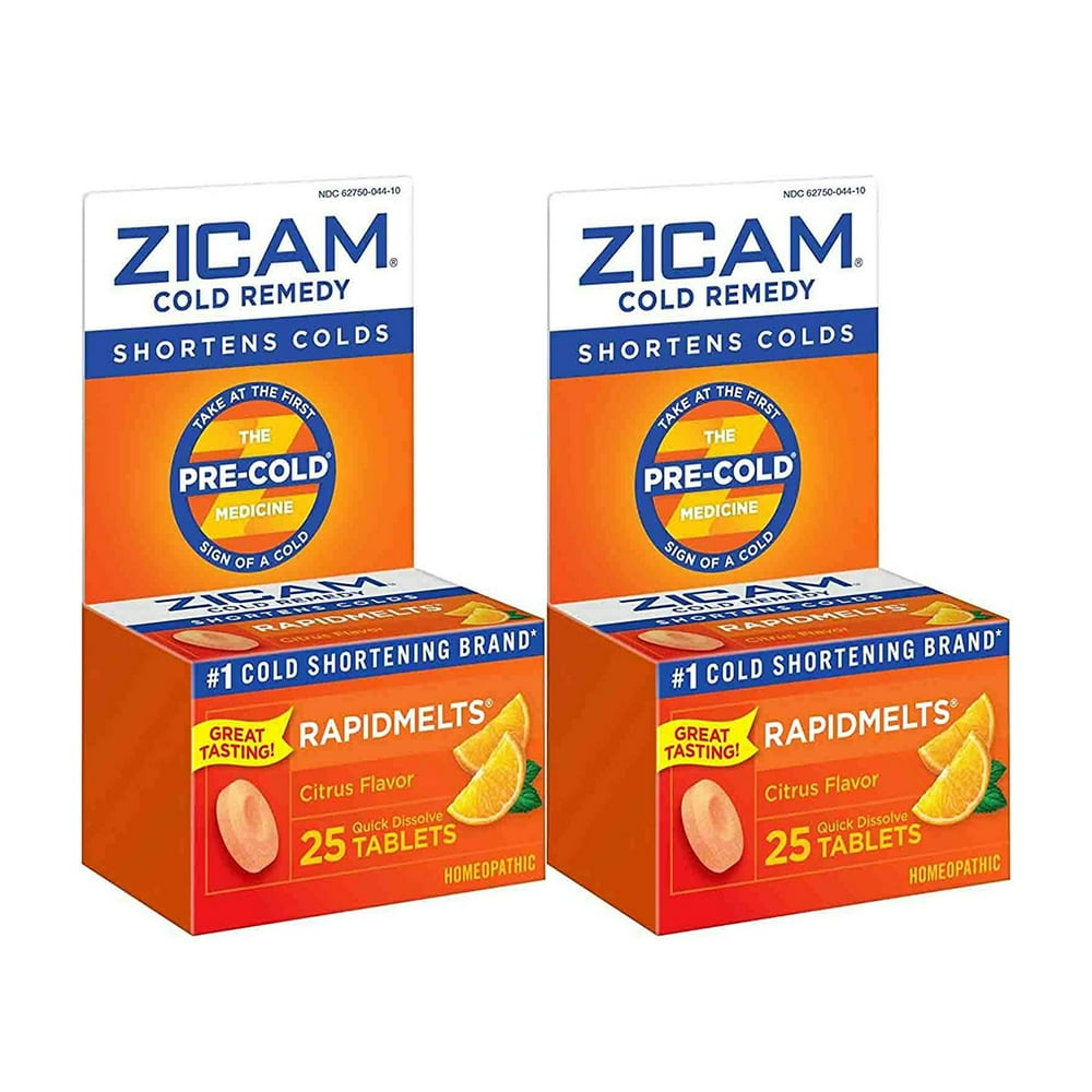 zicam cold remedy rapidmelts, citrus flavor, 25 quickdissolve tablets