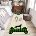 thumbnail image 5 of Green Black Buffalo Checkered 2'x6' Runner Rug, Bones Cute Dogs Pets Washable Non-Slip Area Rugs for Hallway Kitchen Floor Bedroom Entryway, StainResistant Laundry Carpet Decoration Indoor Mat, 5 of 9