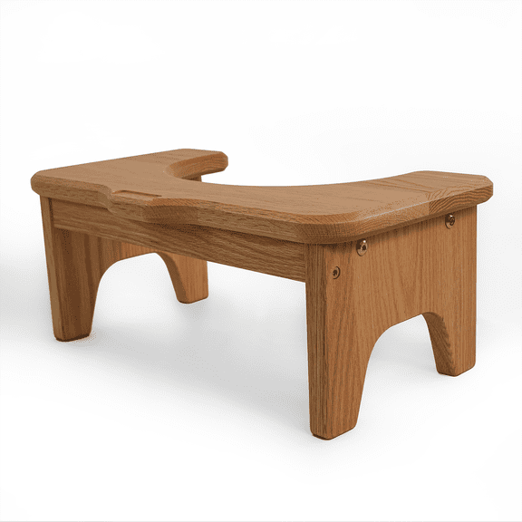CONSDAN Squatting Toilet Stool, Bathroom Stool, Poop Stool, Step Stools for Kids (Natural Color)