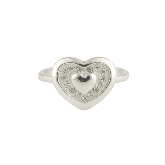 925 Sterling Silver Heart Ring - Handmade Diamond Ring For Her - Valentines days Gift - CZ Ring For Women