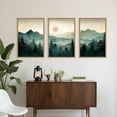 thumbnail image 4 of Large Boho Mountain Framed Wall Art Set,Watercolor Pine Tree Wall Painting,Abstract Foggy Green Forest Artwork,Modern Nature Sunrise Wall Decor for Living Room,Bedroom,Office-16 x24 x3, 4 of 6