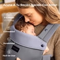 thumbnail image 4 of Momcozy Portabebé Cangurera Bebé Recién Nacido, Portabebés Ergonómico, Cómodo Y Ligero Para 3,5-10,5 kg, Soporte Para El Cuello Ajustable Con Parasol, Malla Transpirable, Gris Oscuro Modelo CR02, 4 of 10