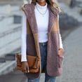thumbnail image 4 of Lindreshi Winter Vests for Women 2023 Women's Loose Buttonless Sleeveless Hooded Plush Coat/Jacket, 4 of 7