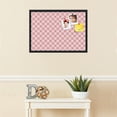 thumbnail image 3 of PinPix ArtToFrames 26x18 Custom Cork Bulletin Board Argyle Light Pink   Poster Board Has a Fabric Style Canvas Finish, Framed in Satin Black (PinPix-649), 3 of 6