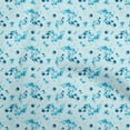 thumbnail image 1 of oneOone Rayon Light Blue Fabric Abstract Floral Fabric For Sewing Printed Craft Fabric By The Yard 56 Inch Wide, 1 of 4
