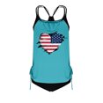 thumbnail image 5 of Busydd 2 Piece Swimsuit for Women Fashion Stars and Stripes Print Tank Top and Briefs Women's Bathing Suit Summer Beach Round Neck Women's Tankini Swimsuits M, 5 of 5