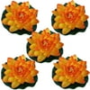 Just Artifacts 5pc Foam Lotus Floating Water Flower (Color: Orange)