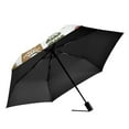 thumbnail image 2 of FORMRS Travel Umbrella Folding Auto Open Close Windproof Rain UV Protection, Brown Nordic Christmas House, 2 of 8