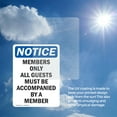 thumbnail image 6 of (2 Pack) Members Only All Guests Must Be OSHA Notice Sign 5 Inch X 7 Inch Vinyl Label Decal Sticker Weather Resistant, UV Protected for Workplace, Business, and Construction Site, Made, 6 of 7