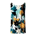 thumbnail image 5 of USSUMA Womens Summer Tops Spaghetti Strap Zip Tanks T-Shirts for Women Trendy Hawaiian Tropical Print Camis Blouses Tops Dressy Sleeveless V Neck Tunic Plus Size Shirts for Women, 5 of 5