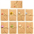 thumbnail image 2 of CIMAXIC Greeting Cards Handwork 9pcs Christmas Gift Retro Literary Small Fresh Kraft Paper Manual Creative DIY Dried Flower Greeting Card(Random Style),3.94"X2.76"X0.2", 2 of 4