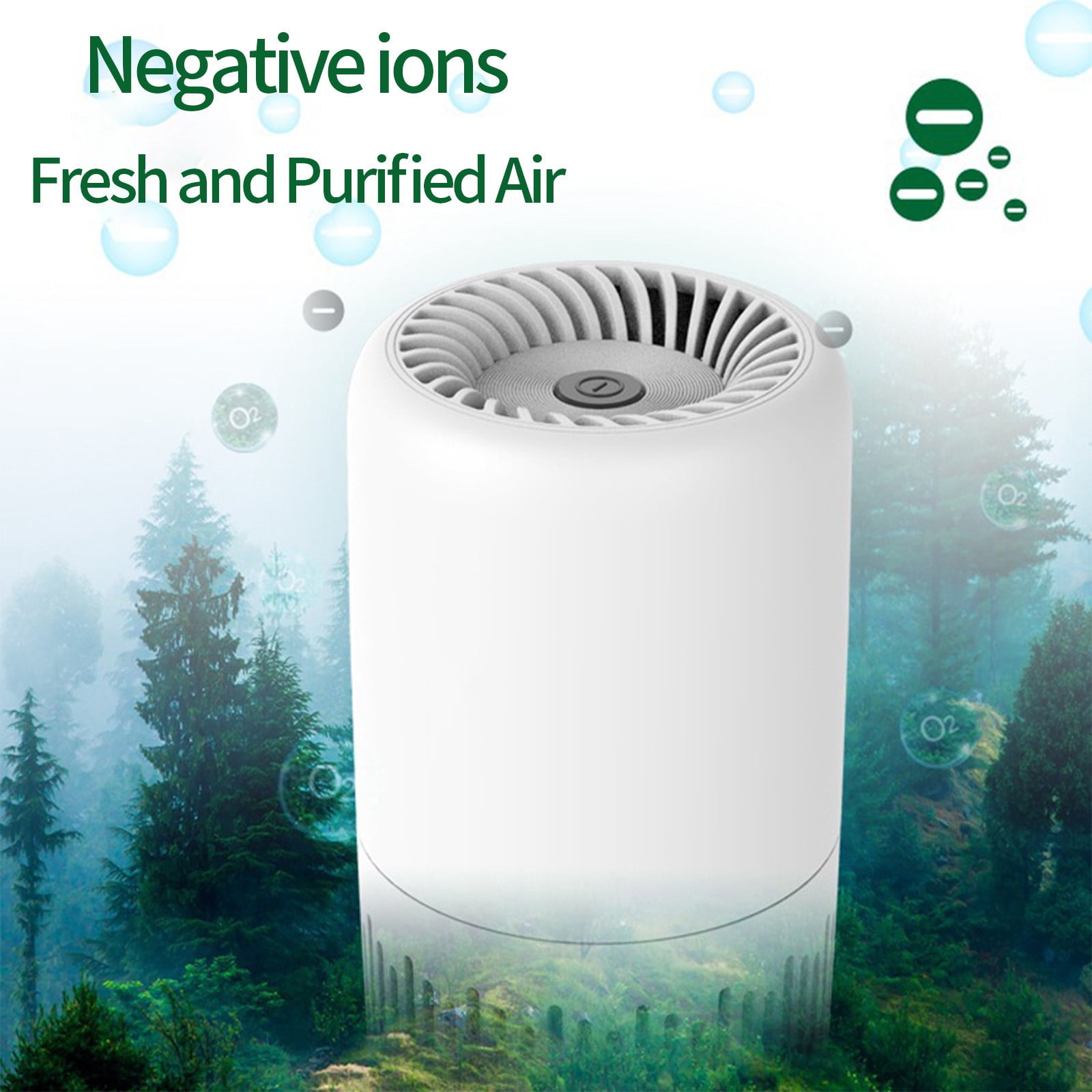 pvdgvd Mini Air Purifier, 3-Stage Filtration System with True HEPA Filter, Low Noise <25dB & USB Charging, Portable for Car Office Bedroom Small Spaces, Removes Smog Dirt Odors