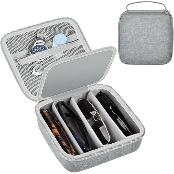 Estuche organizador de anteojos de sol de viaje para anteojos de sol polarizadas Xtellar gris