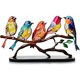 thumbnail image 1 of Colorful Acrylic Bird Figurines, Modern Home Decor for Living Room, Bedroom, Office - Set of 3, 1 of 5