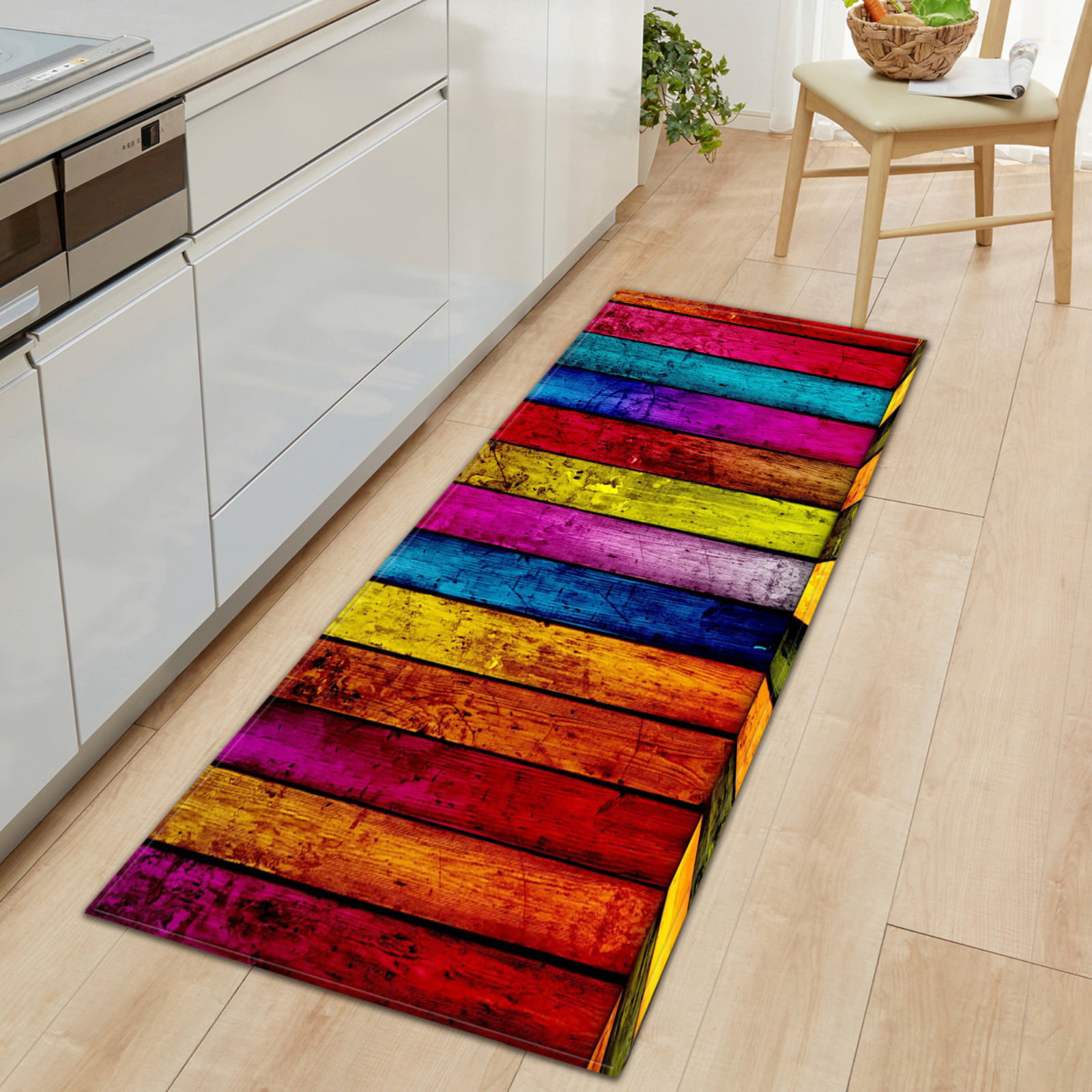 Bright Washable Rug Mat Large Small Non Slip Kitchen Hallway Runner Living Room 