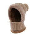 thumbnail image 2 of LShunze Women Winter Beanie Hats One Piece Fleece Lined Knit Balaclavas Mask Set Skull Neck Circle Scarf Ski Snow Hat Pompom, 2 of 8
