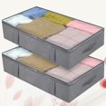 thumbnail image 1 of BEADCEST 2Pcs Bedding Organiser Storage Non-Woven Cloth for Under Bed Use in Rectangular Shape, 1 of 5