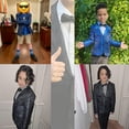 thumbnail image 2 of ETHAN Boy Suits Formal Tuxedo Wedding Prom Suit for Teens Boys Jacquard Suits 3 Piece Blazer Jacket Pants Set with Bow Tie 16Y, 2 of 9