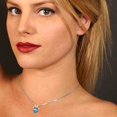 thumbnail image 4 of 2 cctw Blue Moissanite White Gold Plated Pendant with 18" Box Chain (8mm, Heart Cut), 4 of 6