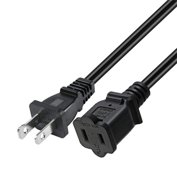 Strhowill Polarized NEMA 1-15P TO 1-15R Power Cord Cable，American standard 2-pole 2-pin plug male to female power cord，2-Prong Polarized US AC Power Extension Cable Cord