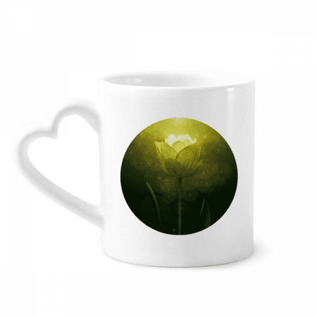 

Tulip Greenery Flower Mug Coffee Cerac Drinkware Glass Heart Cup