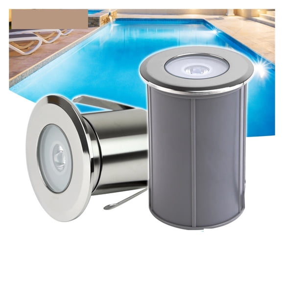 3W Underwater Buried Lamp Pool Swimming Pool Step Lamp Underwater Buried Lamp Projection Lamp Stainless Steel Liner Underwater Lamp ,Super Bright