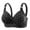 Black, variant on Women's Wirefree Bras Full Coverage Push up Solid Color No Underwire Supportive Bras Women Bralette Bras for Heavy Breast Beige 40