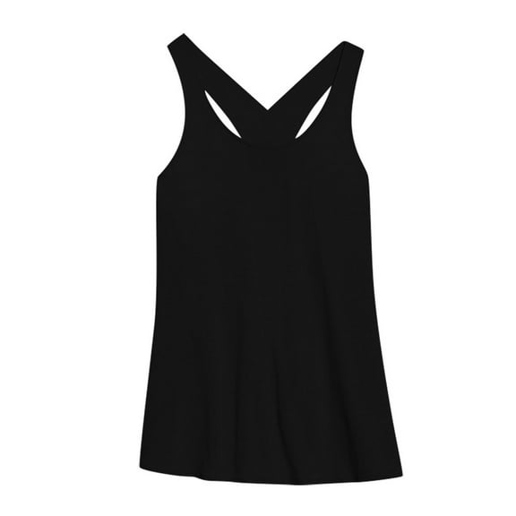 Kureaily Women Solid Sleeveless Sports Vest Training Running Fitness Top Pullover Loose Yoga Blouse Womens Casual Tank