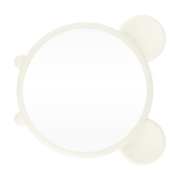 Unique Bargains 1Pc Women Durable Cartoon Ears Desktop Cosmetic Mirror for Business Travel White Plastic Aluminum Mirror