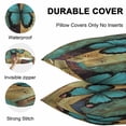 thumbnail image 4 of Waterproof Throw Pillow Covers Set of 2, 20x12 Inch Retro Butterfly Decorative Pillowcases Outdoor Pillow Slip Cushion Covers Set for Couch Tent Vintage Summer Botanical, 4 of 7